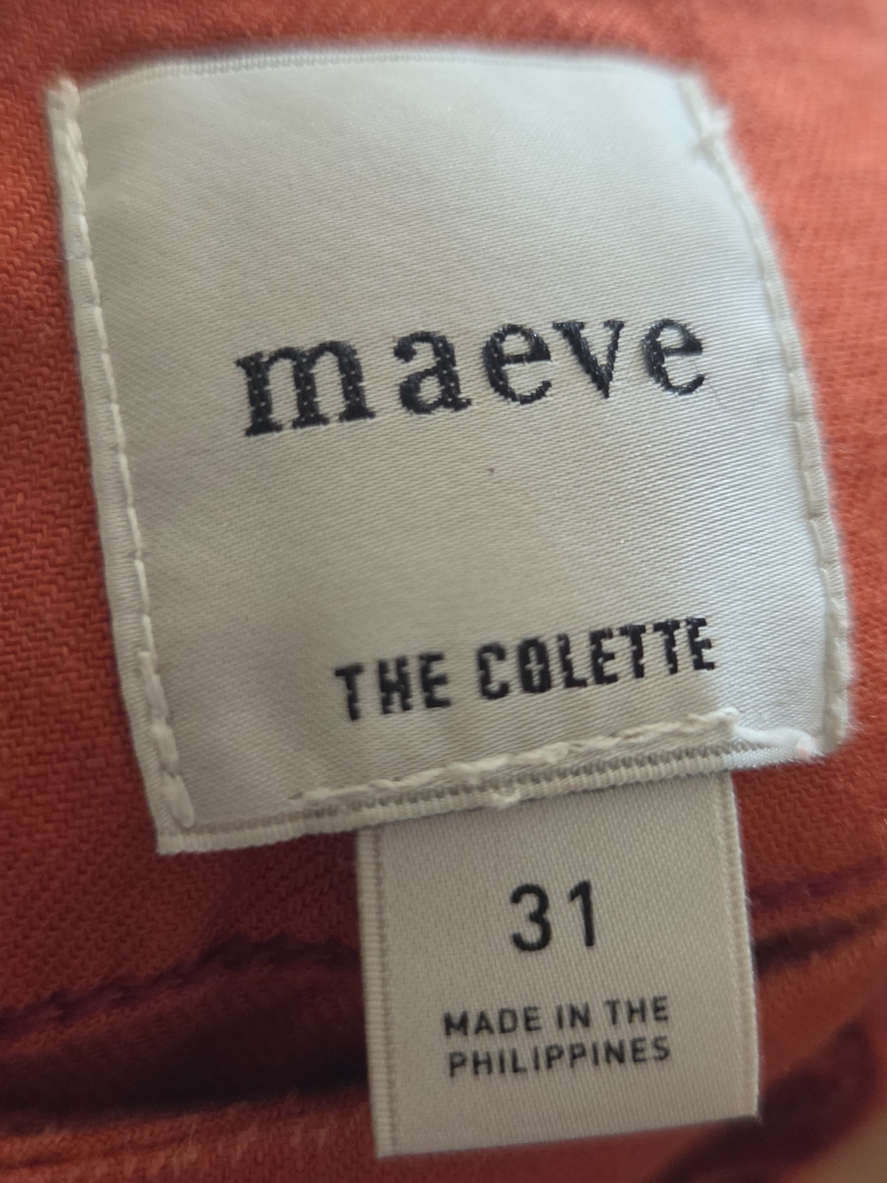 Anthropologie Maeve The Colette Orange Linen Pants